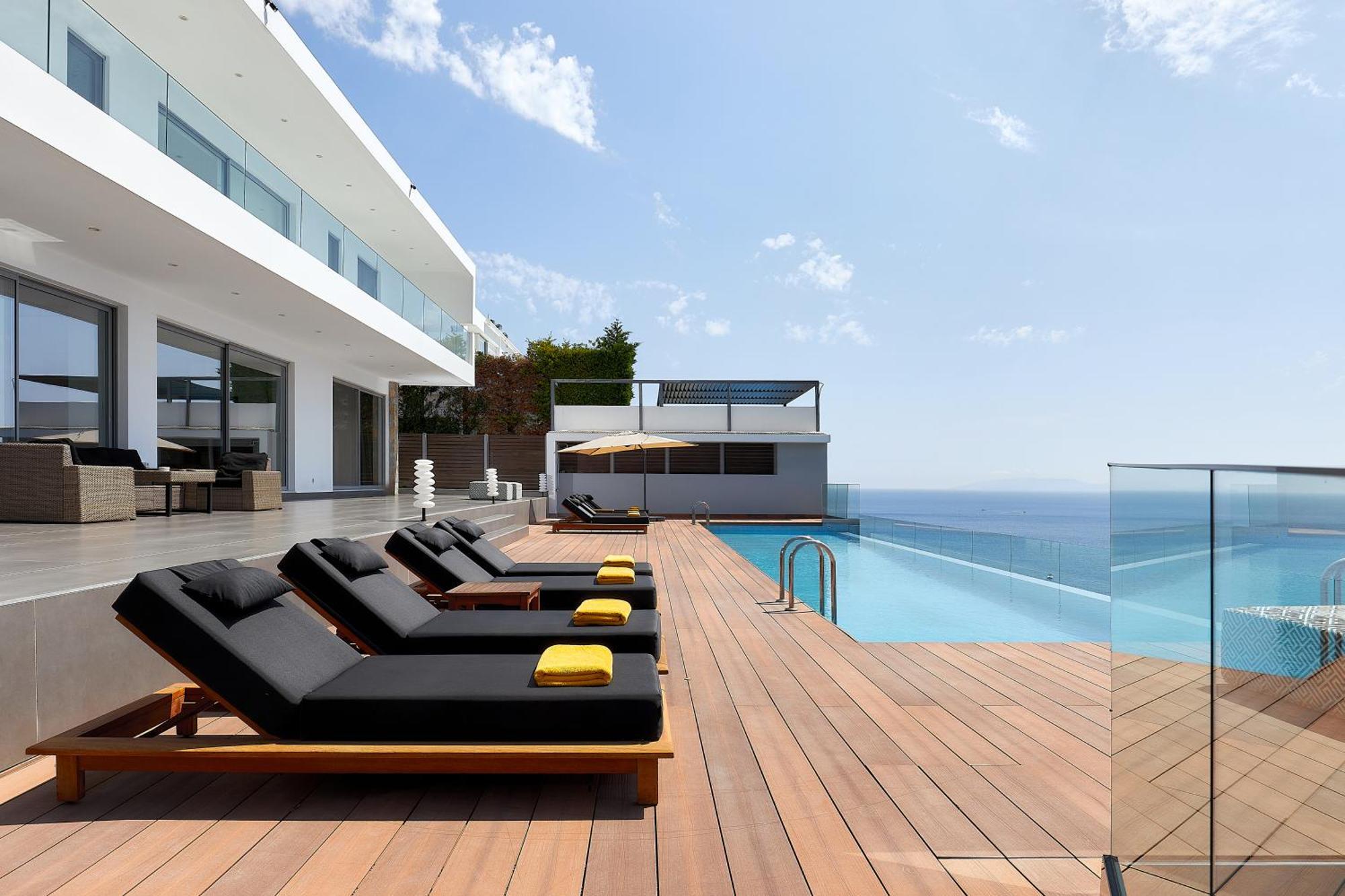 Beachfront Villa In Crete - Epavli Luxury Villa Agia Pelagia  Exterior photo